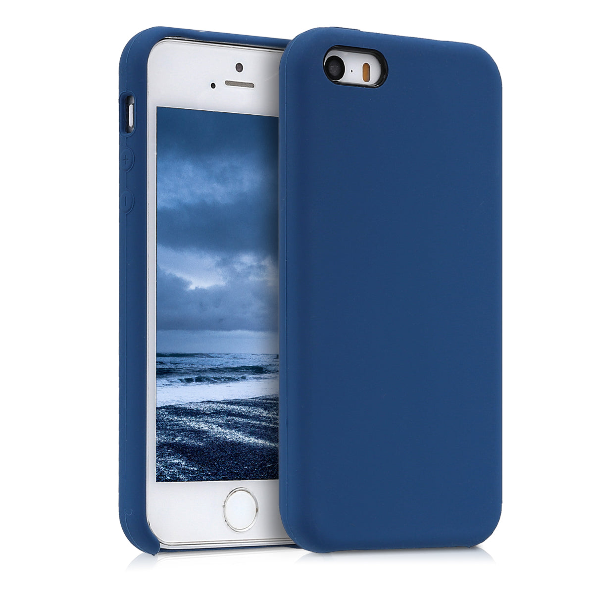 kwmobile Case for Apple iPhone SE (1st Gen 2016) / iPhone 5 / iPhone 5S - Silicone Case - Wireless Charging - Protective Cover