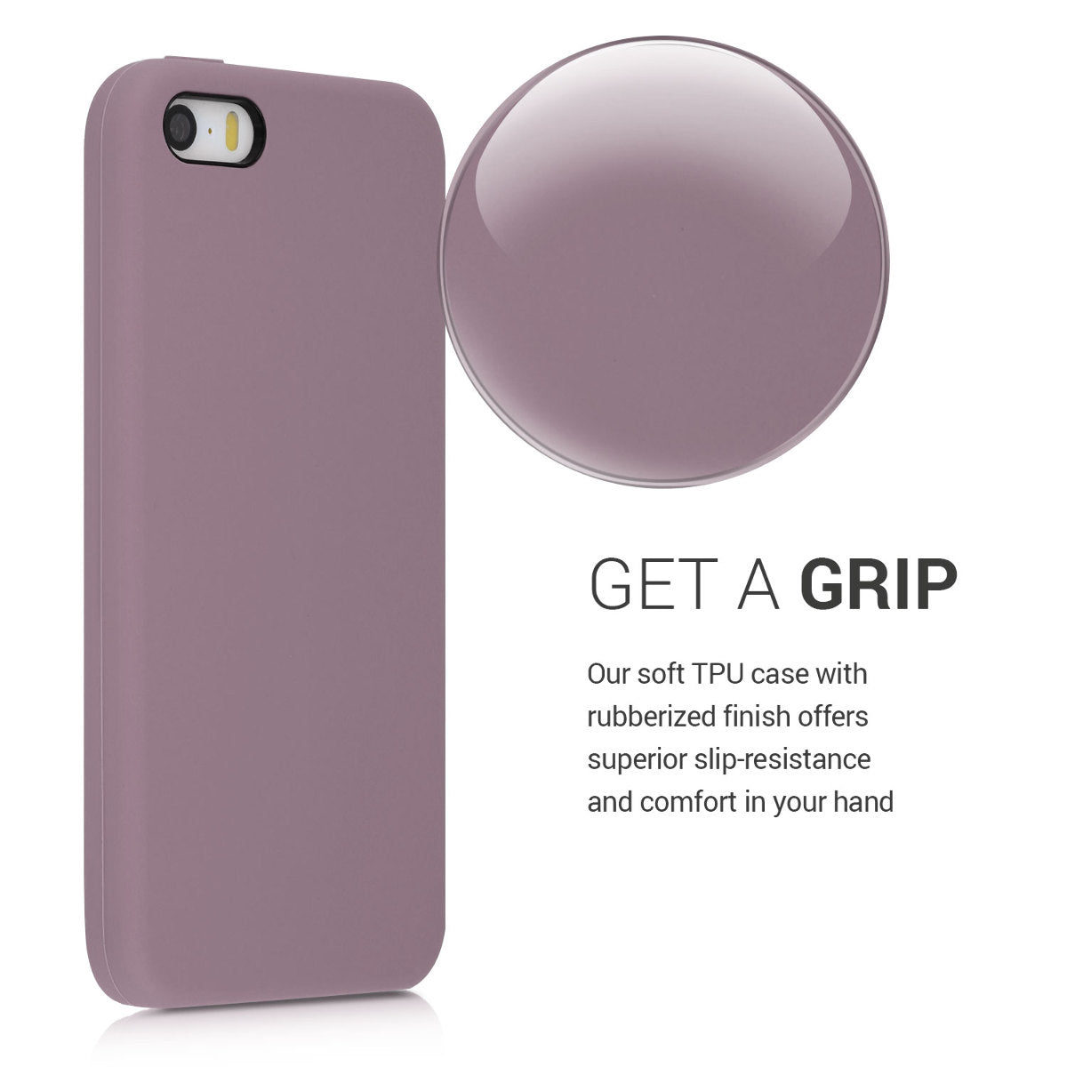 kwmobile Case for Apple iPhone SE (1st Gen 2016) / iPhone 5 / iPhone 5S - Silicone Case - Wireless Charging - Protective Cover