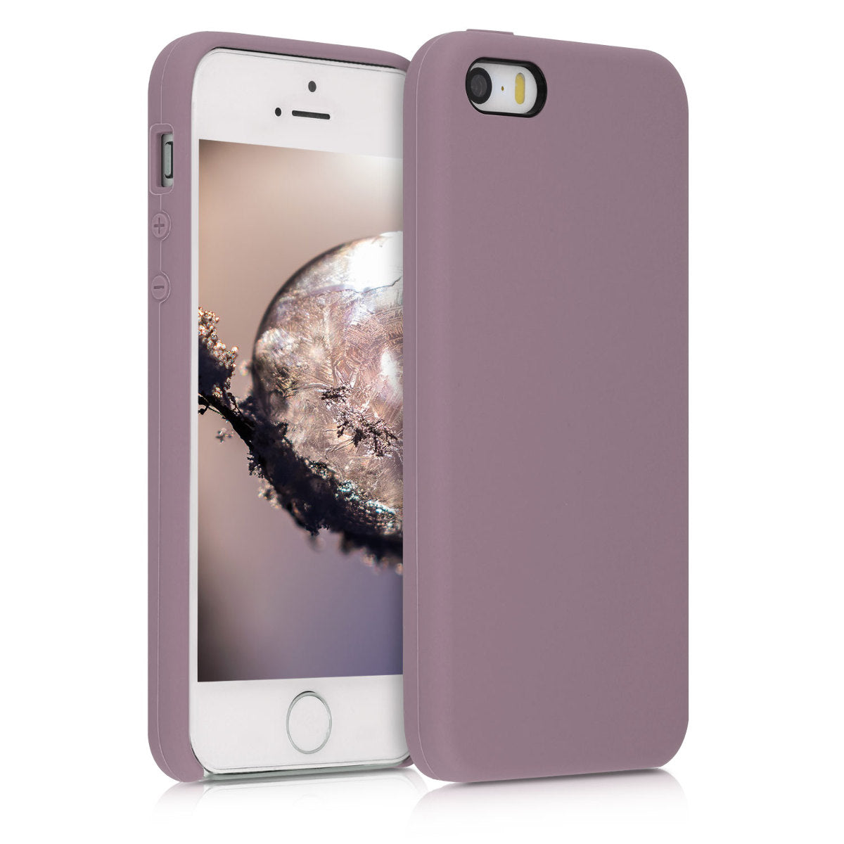 kwmobile Case for Apple iPhone SE (1st Gen 2016) / iPhone 5 / iPhone 5S - Silicone Case - Wireless Charging - Protective Cover