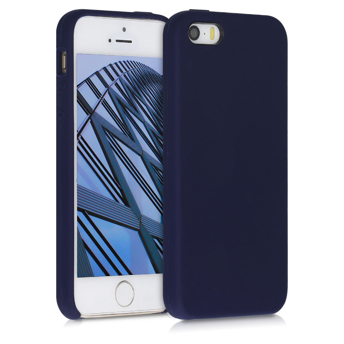 kwmobile Case for Apple iPhone SE (1st Gen 2016) / iPhone 5 / iPhone 5S - Silicone Case - Wireless Charging - Protective Cover