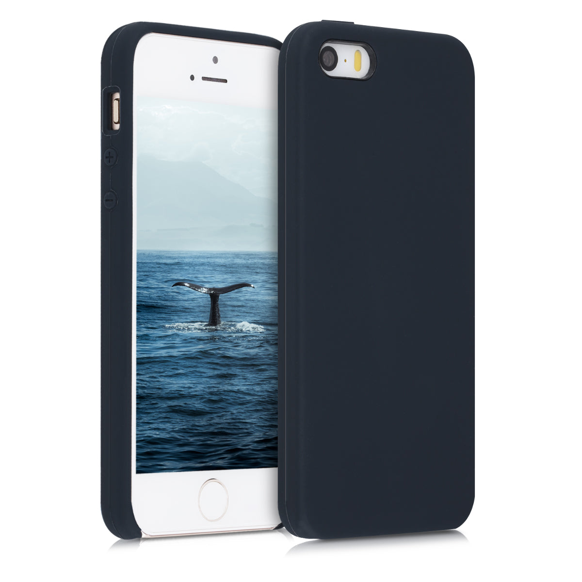 kwmobile Case for Apple iPhone SE (1st Gen 2016) / iPhone 5 / iPhone 5S - Silicone Case - Wireless Charging - Protective Cover