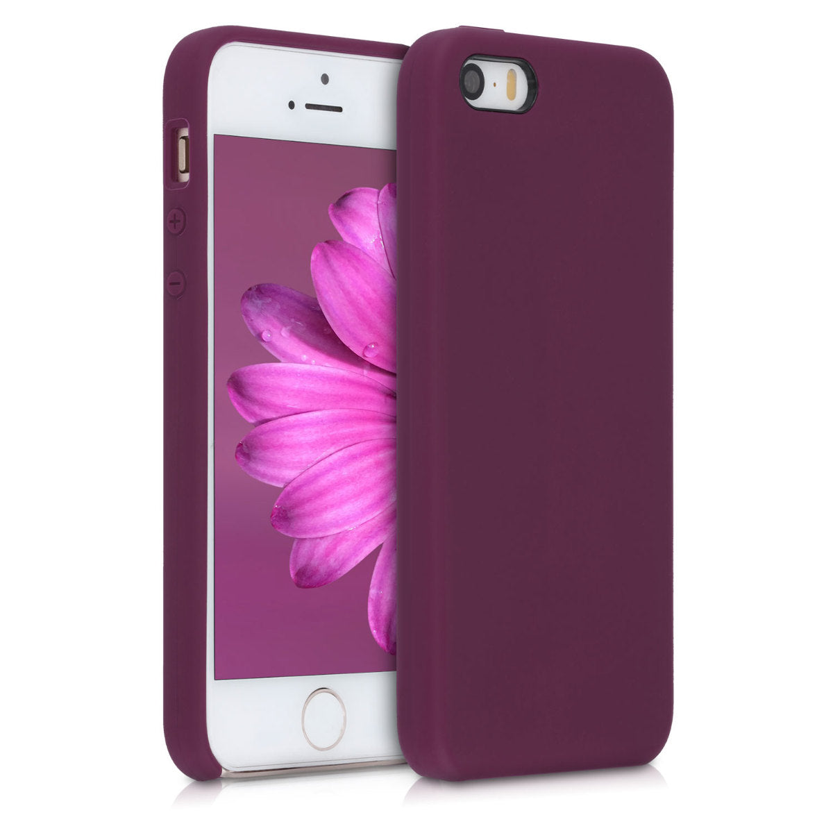 kwmobile Case for Apple iPhone SE (1st Gen 2016) / iPhone 5 / iPhone 5S - Silicone Case - Wireless Charging - Protective Cover