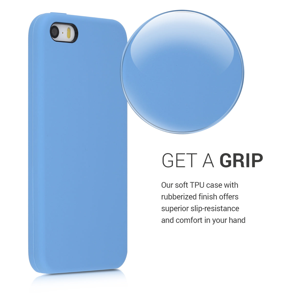 kwmobile Case for Apple iPhone SE (1st Gen 2016) / iPhone 5 / iPhone 5S - Silicone Case - Wireless Charging - Protective Cover