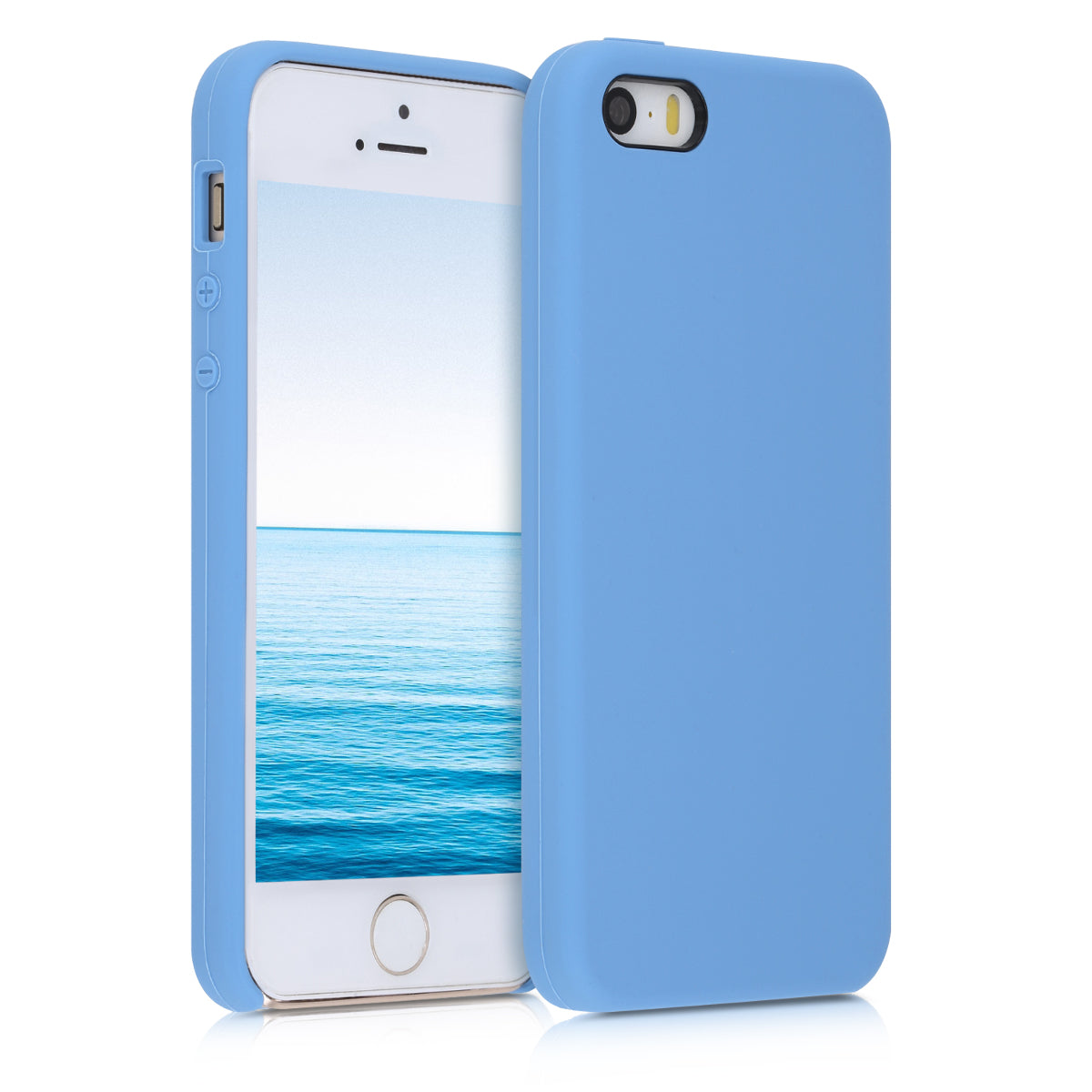 kwmobile Case for Apple iPhone SE (1st Gen 2016) / iPhone 5 / iPhone 5S - Silicone Case - Wireless Charging - Protective Cover
