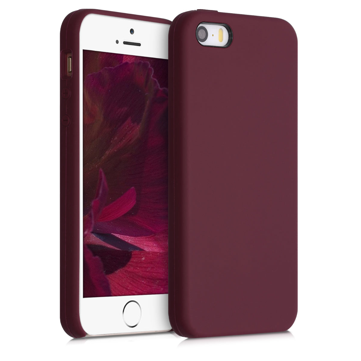 kwmobile Case for Apple iPhone SE (1st Gen 2016) / iPhone 5 / iPhone 5S - Silicone Case - Wireless Charging - Protective Cover