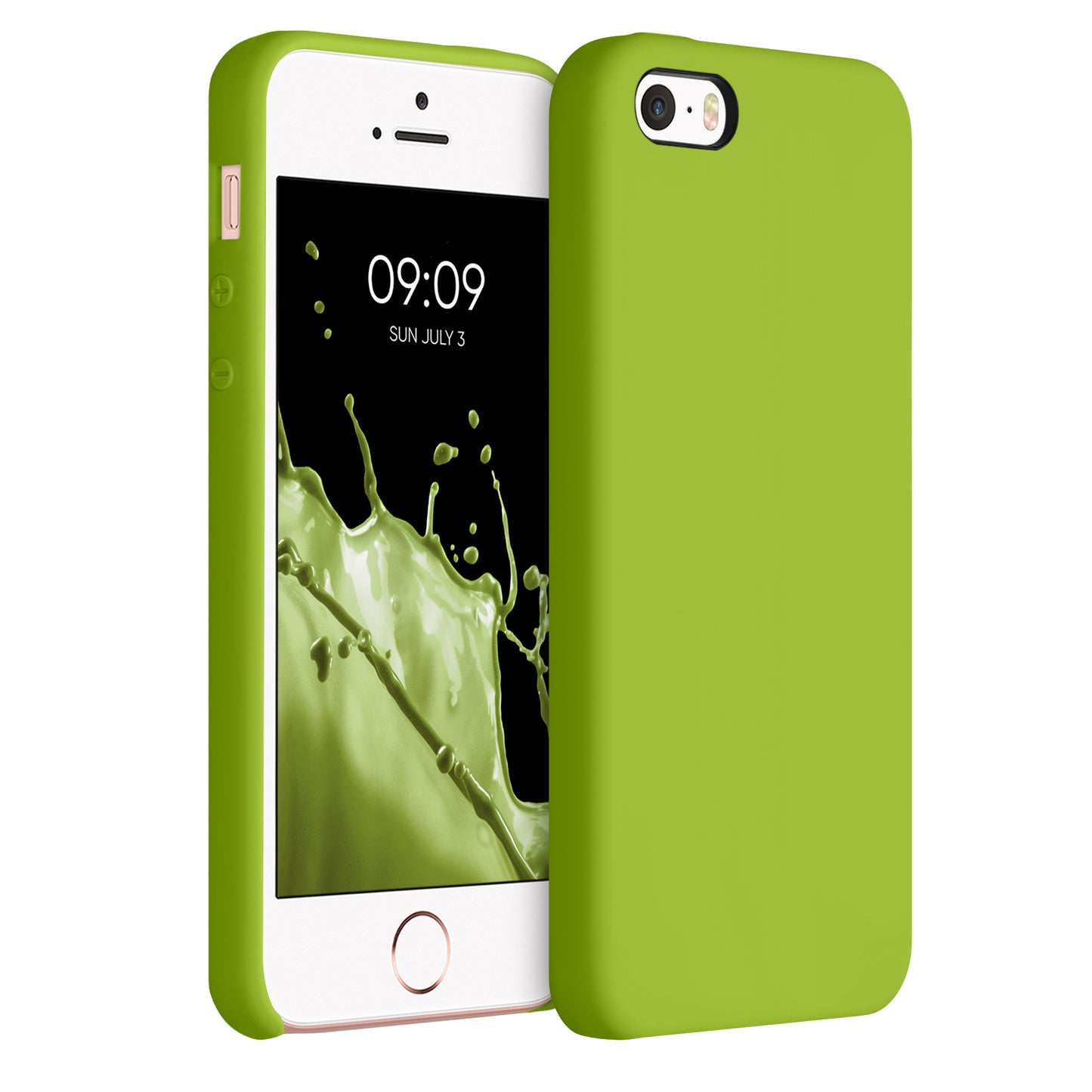 kwmobile Case for Apple iPhone SE (1st Gen 2016) / iPhone 5 / iPhone 5S - Silicone Case - Wireless Charging - Protective Cover
