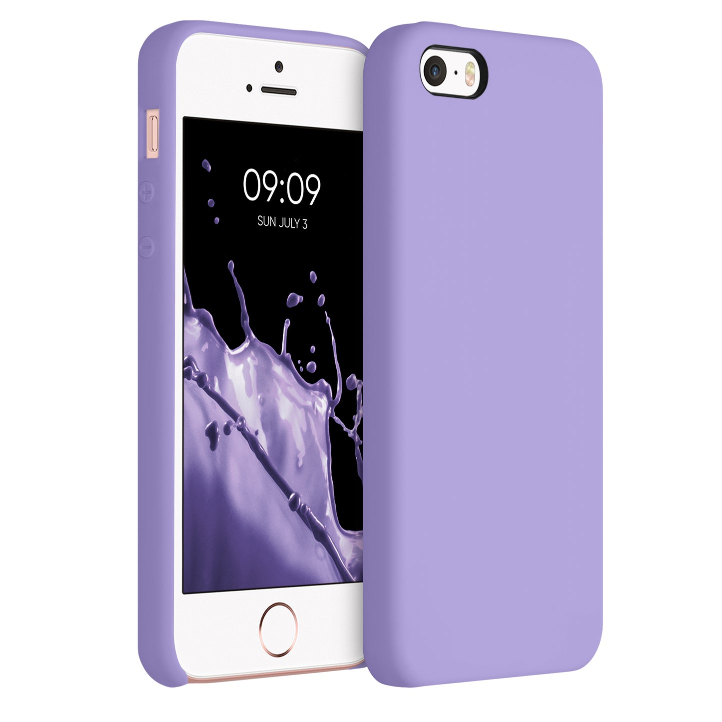kwmobile Case for Apple iPhone SE (1st Gen 2016) / iPhone 5 / iPhone 5S - Silicone Case - Wireless Charging - Protective Cover