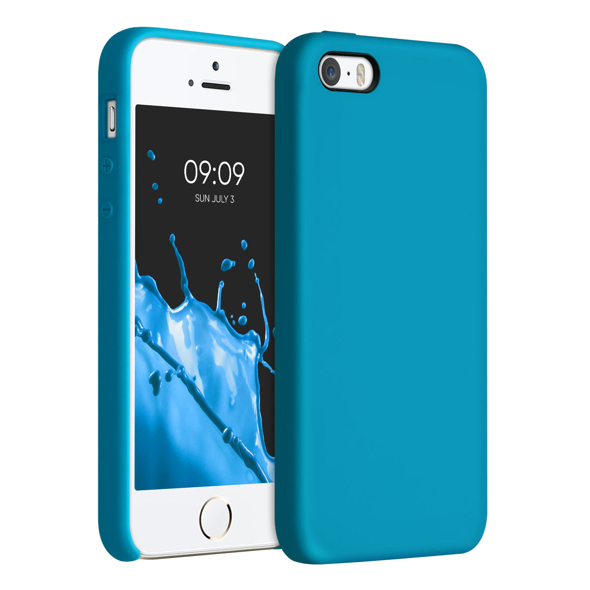 kwmobile Case for Apple iPhone SE (1st Gen 2016) / iPhone 5 / iPhone 5S - Silicone Case - Wireless Charging - Protective Cover