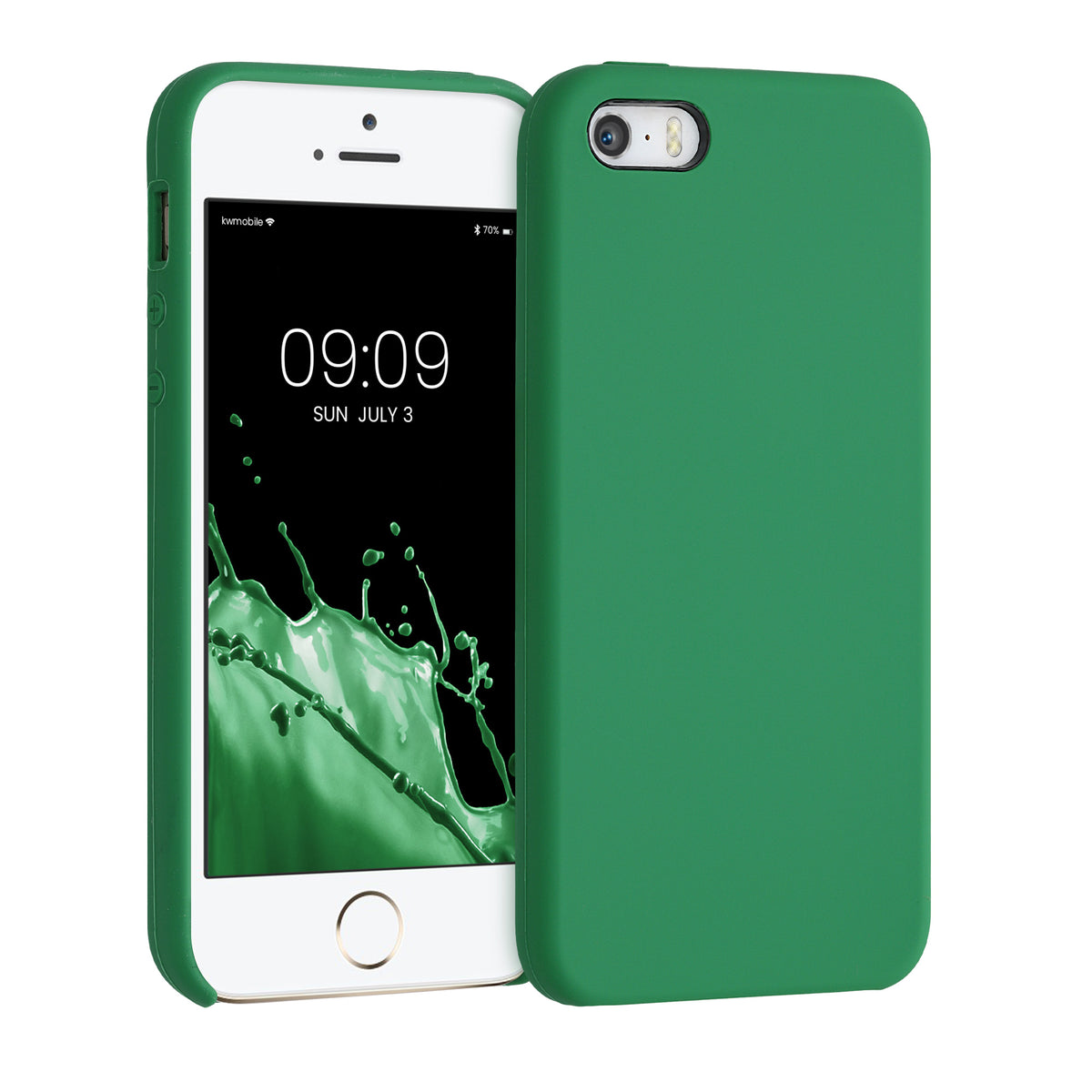 kwmobile Case for Apple iPhone SE (1st Gen 2016) / iPhone 5 / iPhone 5S - Silicone Case - Wireless Charging - Protective Cover