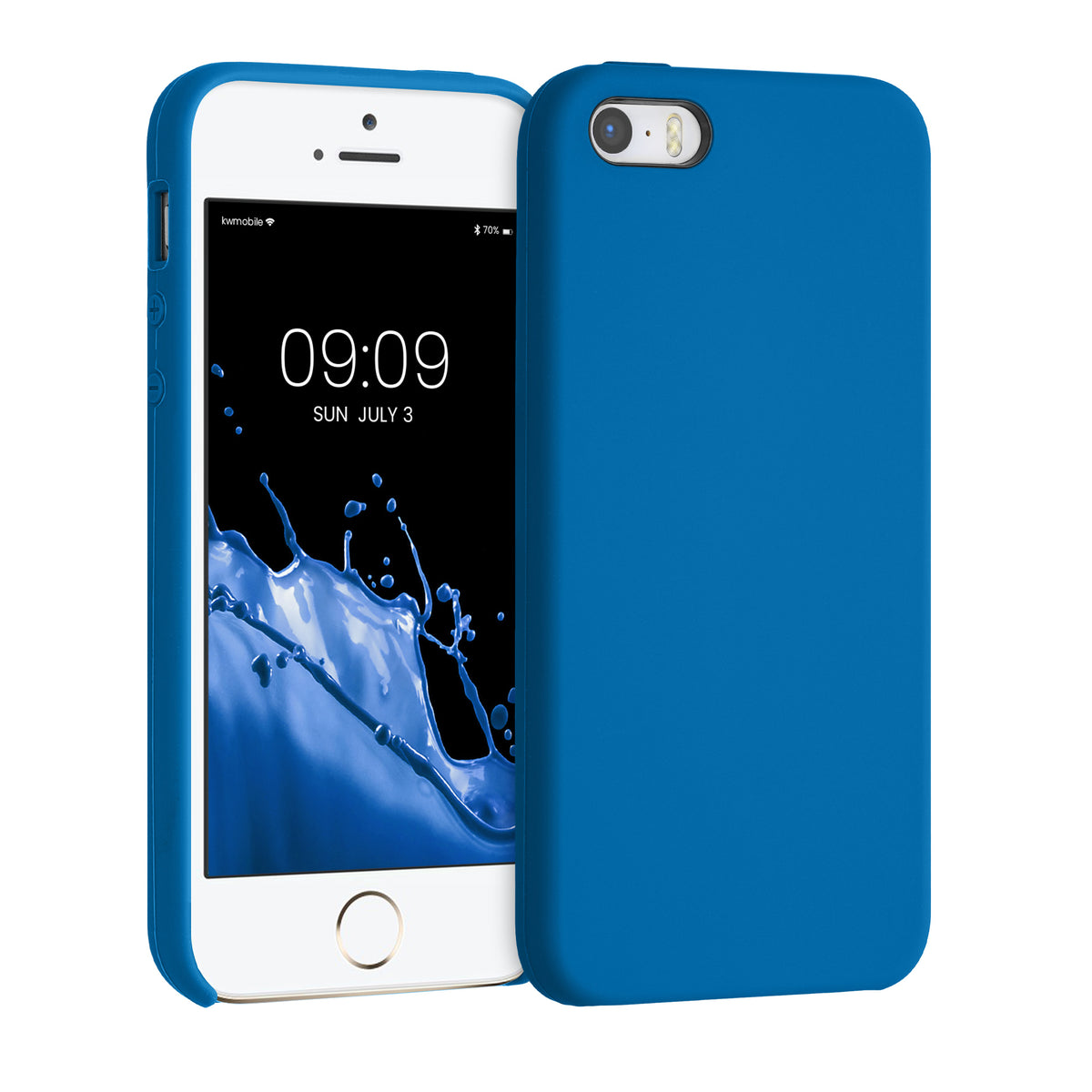 kwmobile Case for Apple iPhone SE (1st Gen 2016) / iPhone 5 / iPhone 5S - Silicone Case - Wireless Charging - Protective Cover
