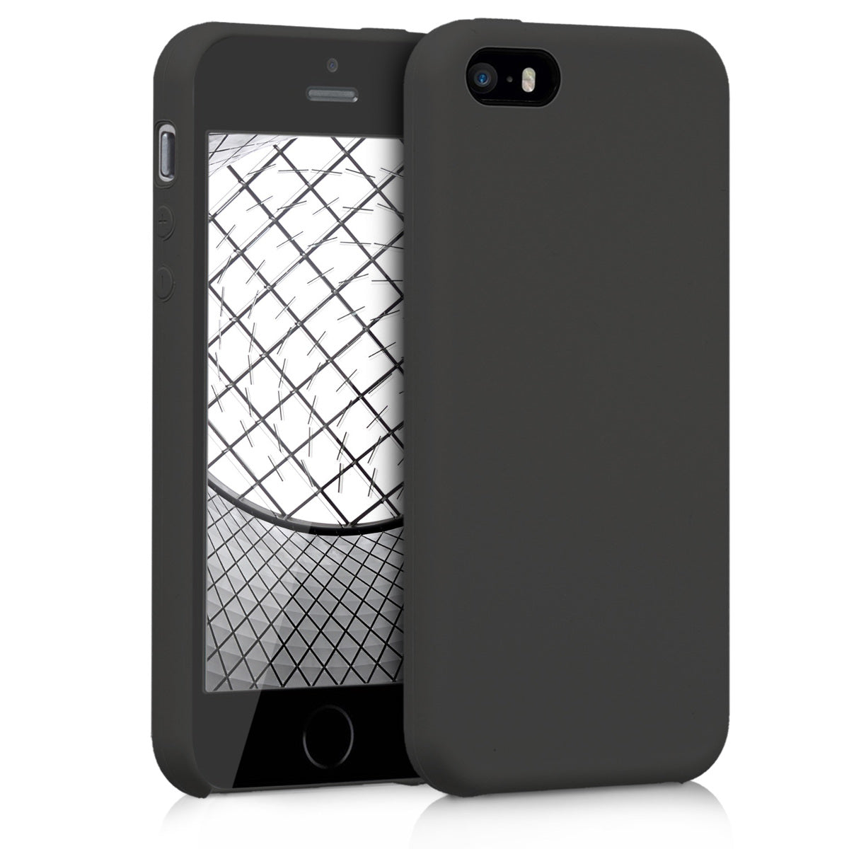 kwmobile Case for Apple iPhone SE (1st Gen 2016) / iPhone 5 / iPhone 5S - Silicone Case - Wireless Charging - Protective Cover