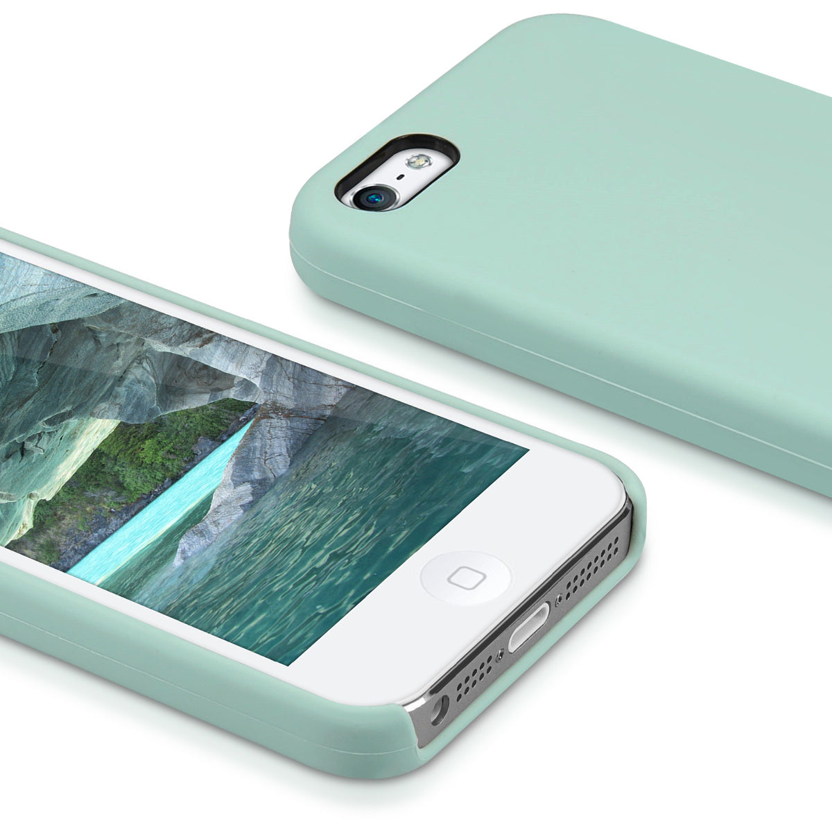 kwmobile Case for Apple iPhone SE (1st Gen 2016) / iPhone 5 / iPhone 5S - Silicone Case - Wireless Charging - Protective Cover