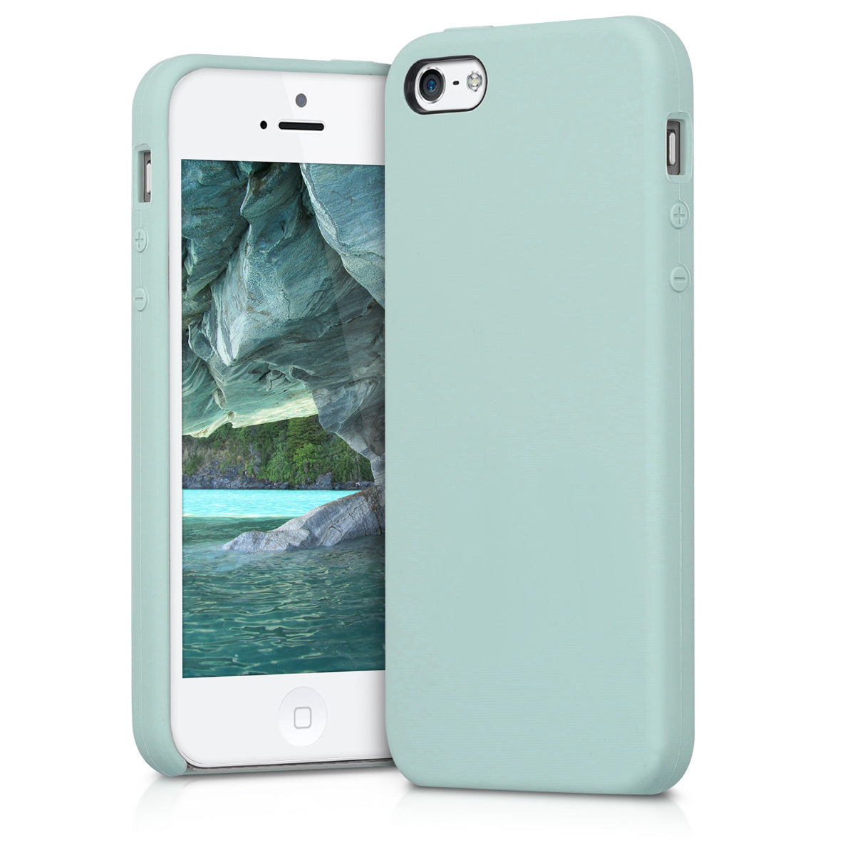 kwmobile Case for Apple iPhone SE (1st Gen 2016) / iPhone 5 / iPhone 5S - Silicone Case - Wireless Charging - Protective Cover