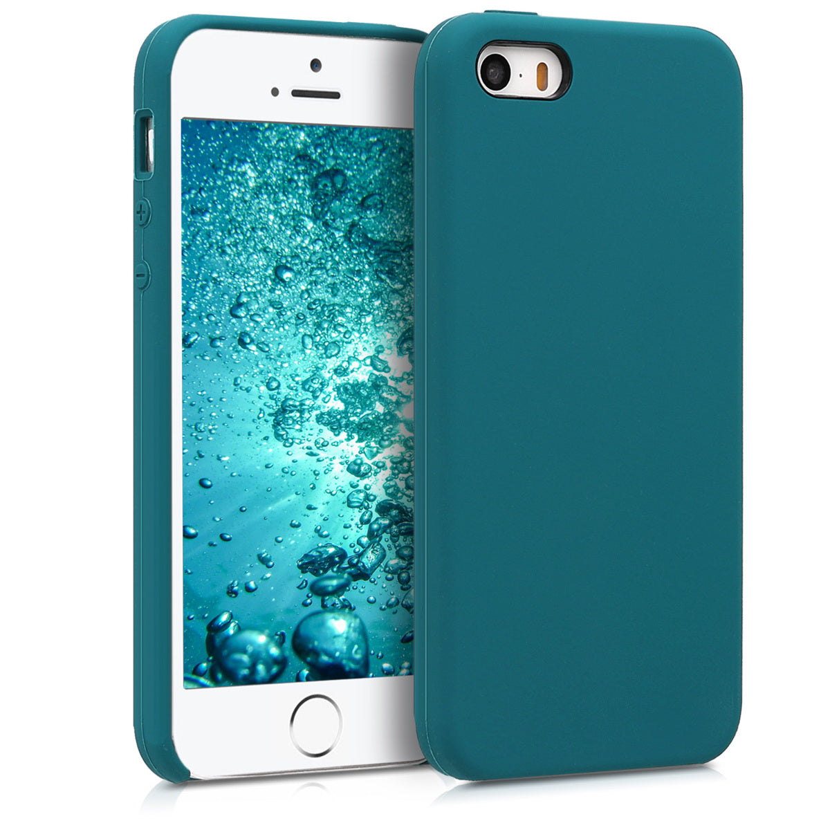 kwmobile Case for Apple iPhone SE (1st Gen 2016) / iPhone 5 / iPhone 5S - Silicone Case - Wireless Charging - Protective Cover