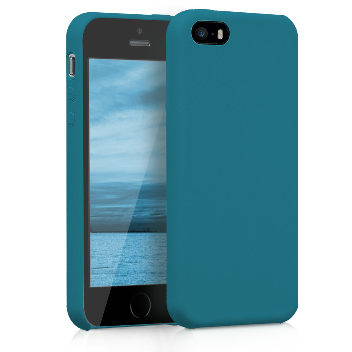 kwmobile Case for Apple iPhone SE (1st Gen 2016) / iPhone 5 / iPhone 5S - Silicone Case - Wireless Charging - Protective Cover