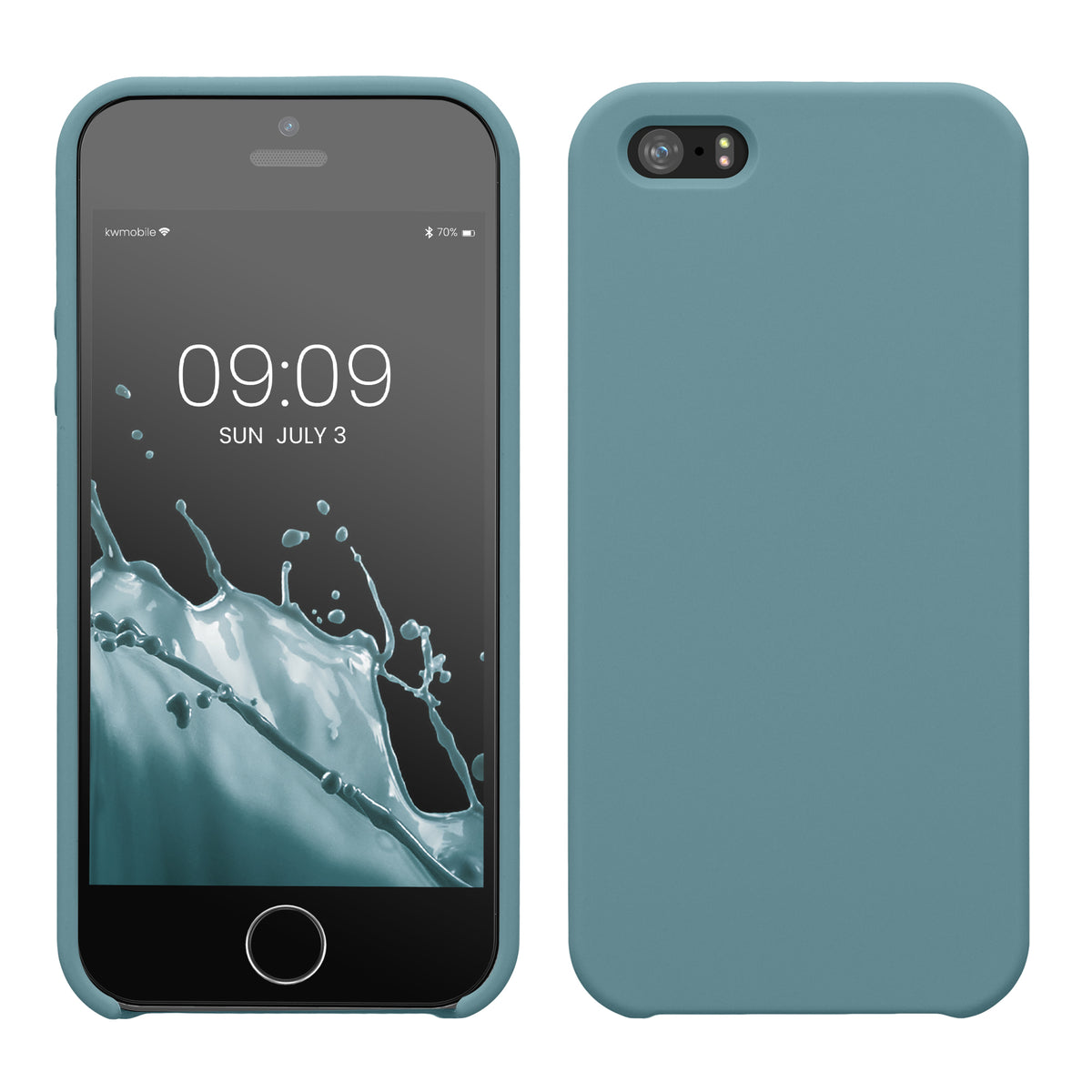 kwmobile Case for Apple iPhone SE (1st Gen 2016) / iPhone 5 / iPhone 5S - Silicone Case - Wireless Charging - Protective Cover