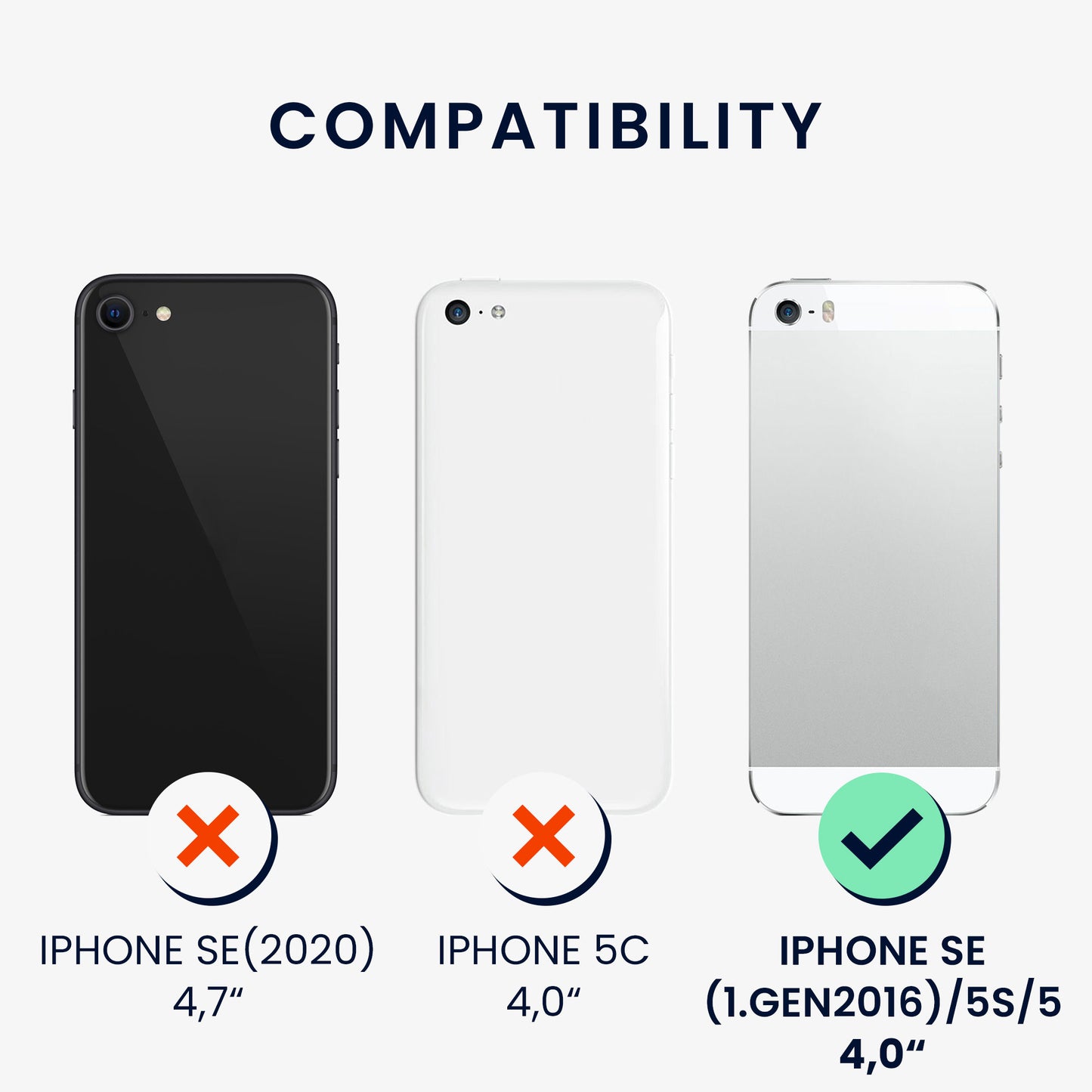 kwmobile Case for Apple iPhone SE (1st Gen 2016) / iPhone 5 / iPhone 5S - Silicone Case - Wireless Charging - Protective Cover