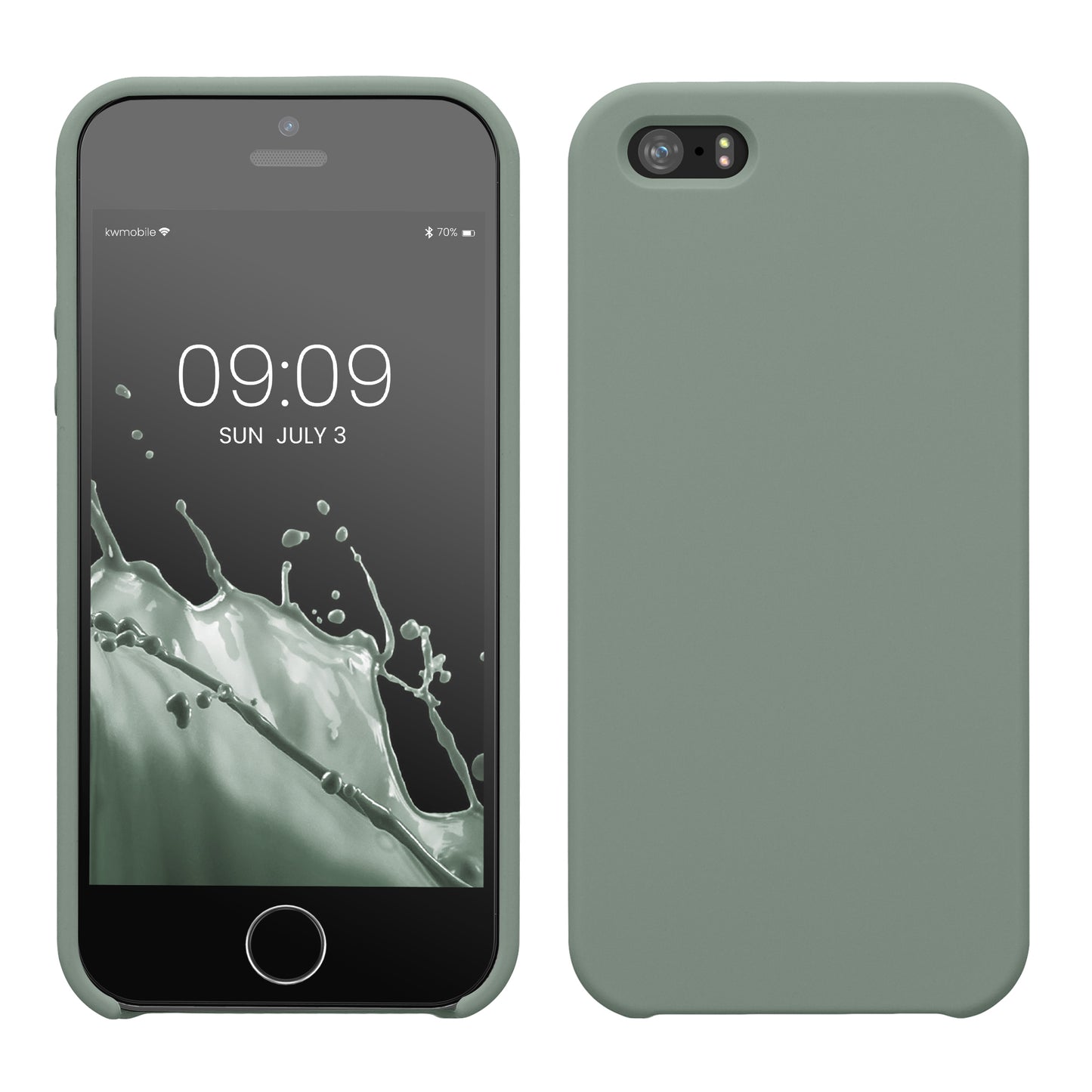 kwmobile Case for Apple iPhone SE (1st Gen 2016) / iPhone 5 / iPhone 5S - Silicone Case - Wireless Charging - Protective Cover