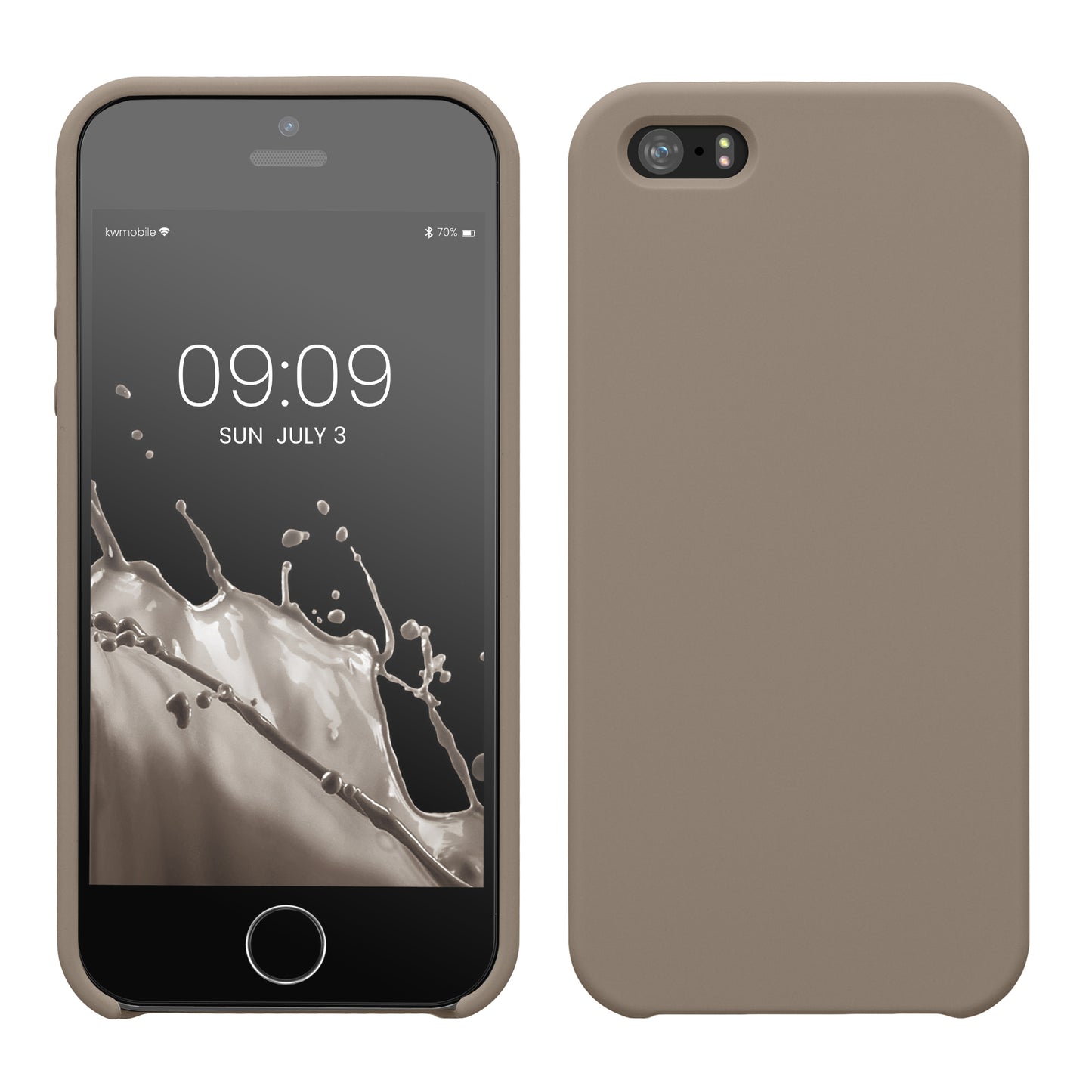 kwmobile Case for Apple iPhone SE (1st Gen 2016) / iPhone 5 / iPhone 5S - Silicone Case - Wireless Charging - Protective Cover