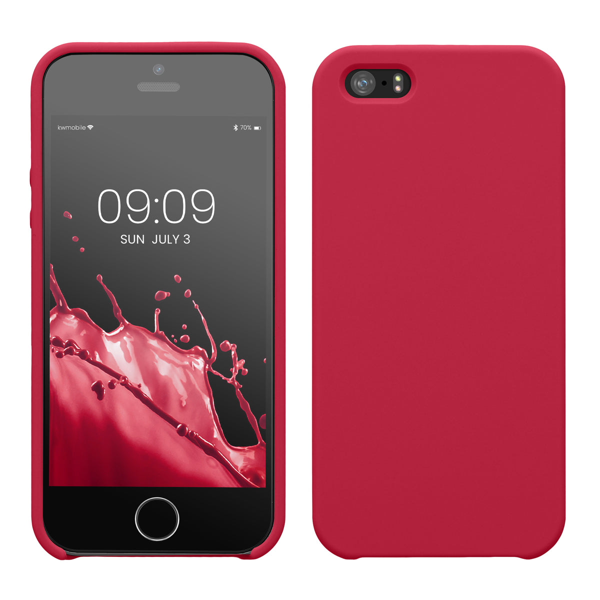 kwmobile Case for Apple iPhone SE (1st Gen 2016) / iPhone 5 / iPhone 5S - Silicone Case - Wireless Charging - Protective Cover