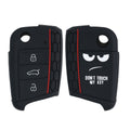 kwmobile Car Key Cover Compatible with VW Golf 7 MK7 3-Button Car Key - Key Fob Cover Don't touch my Key