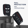 kwmobile Car Key Cover Compatible with VW Golf 7 MK7 3-Button Car Key - Key Fob Cover Don't touch my Key