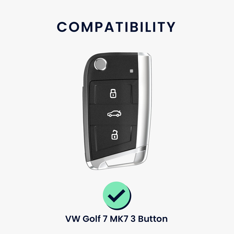 kwmobile Car Key Cover Compatible with VW Golf 7 MK7 3-Button Car Key - Key Fob Cover Don't touch my Key