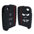 kwmobile Car Key Cover Compatible with VW Golf 7 MK7 3-Button Car Key - Key Fob Cover Don't touch my Key