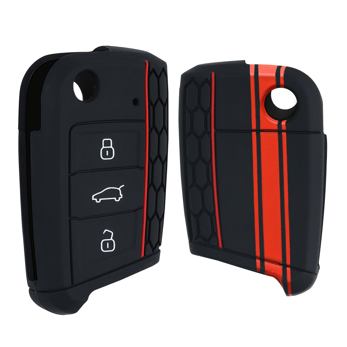 kwmobile Car Key Cover Compatible with VW Golf 7 MK7 3-Button Car Key - Key Fob Cover Don't touch my Key