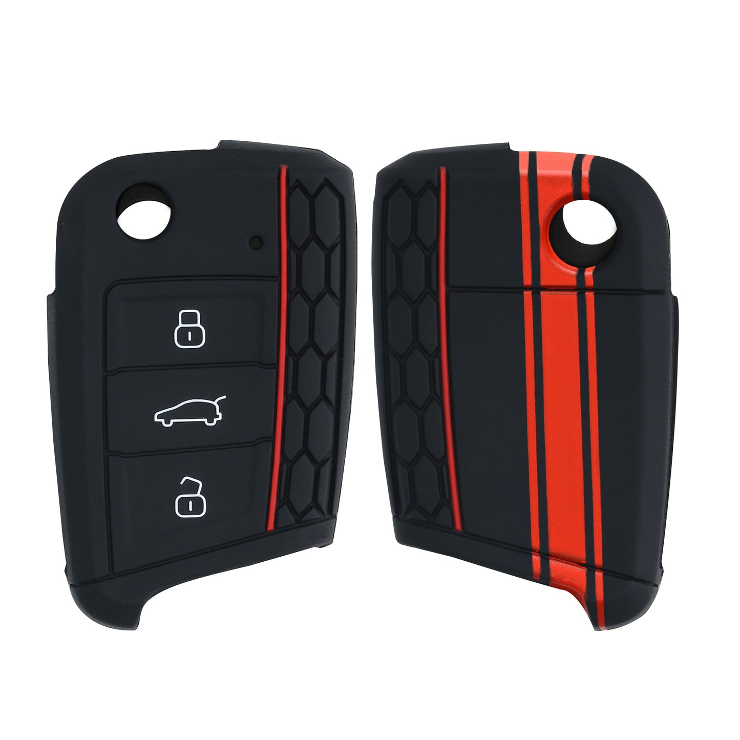 kwmobile Car Key Cover Compatible with VW Golf 7 MK7 3-Button Car Key - Key Fob Cover Don't touch my Key