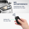 kwmobile Car Key Cover compatible with Audi 3-button Folding Key - Key Case Don't touch my Car