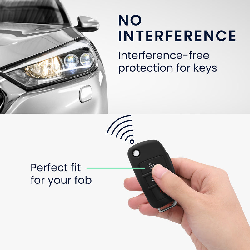 kwmobile Car Key Cover compatible with Audi 3-button Folding Key - Key Case Don't touch my Car
