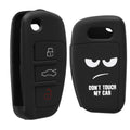 kwmobile Car Key Cover compatible with Audi 3-button Folding Key - Key Case Don't touch my Car