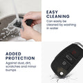 kwmobile Car Key Cover compatible with Audi 3-button Folding Key - Key Case Don't touch my Car