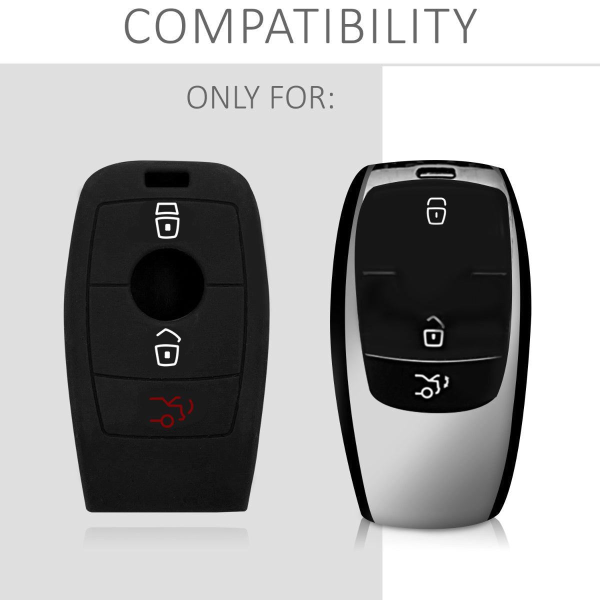 Mercedes Benz Smart Key Autoschlüssel (nur Keyless) Silikon Schlüsselhülle