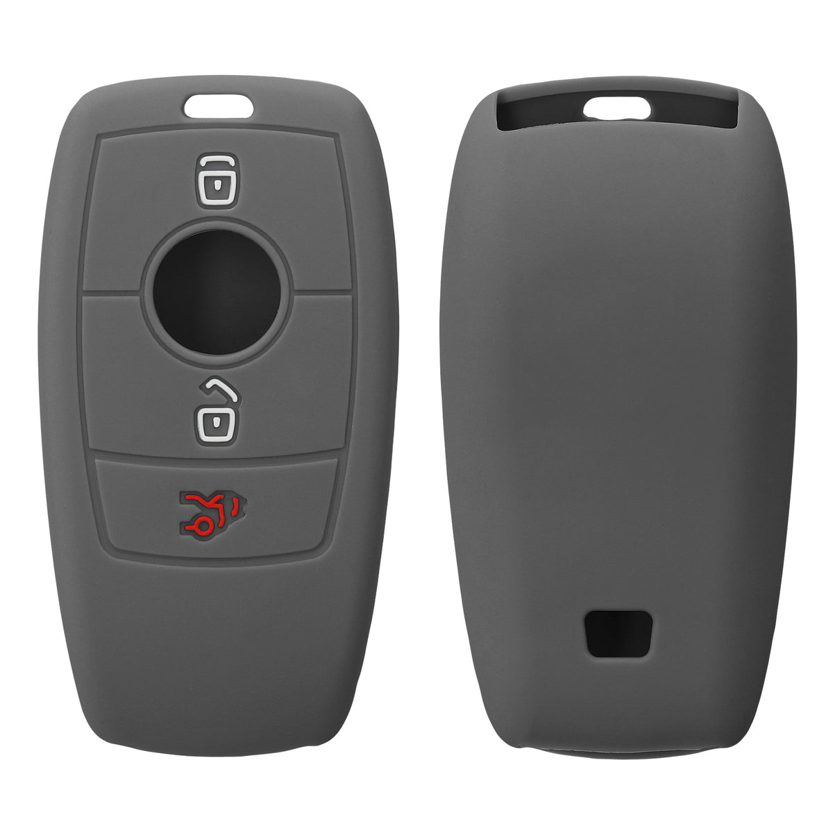 Mercedes Benz Smart Key Autoschlüssel (nur Keyless) Silikon Schlüsselhülle, Dunkelgrau