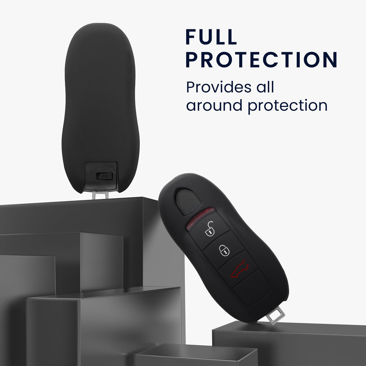 kwmobile Car Key Cover compatible with Porsche 3-Button Car Key (Keyless Entry Only)