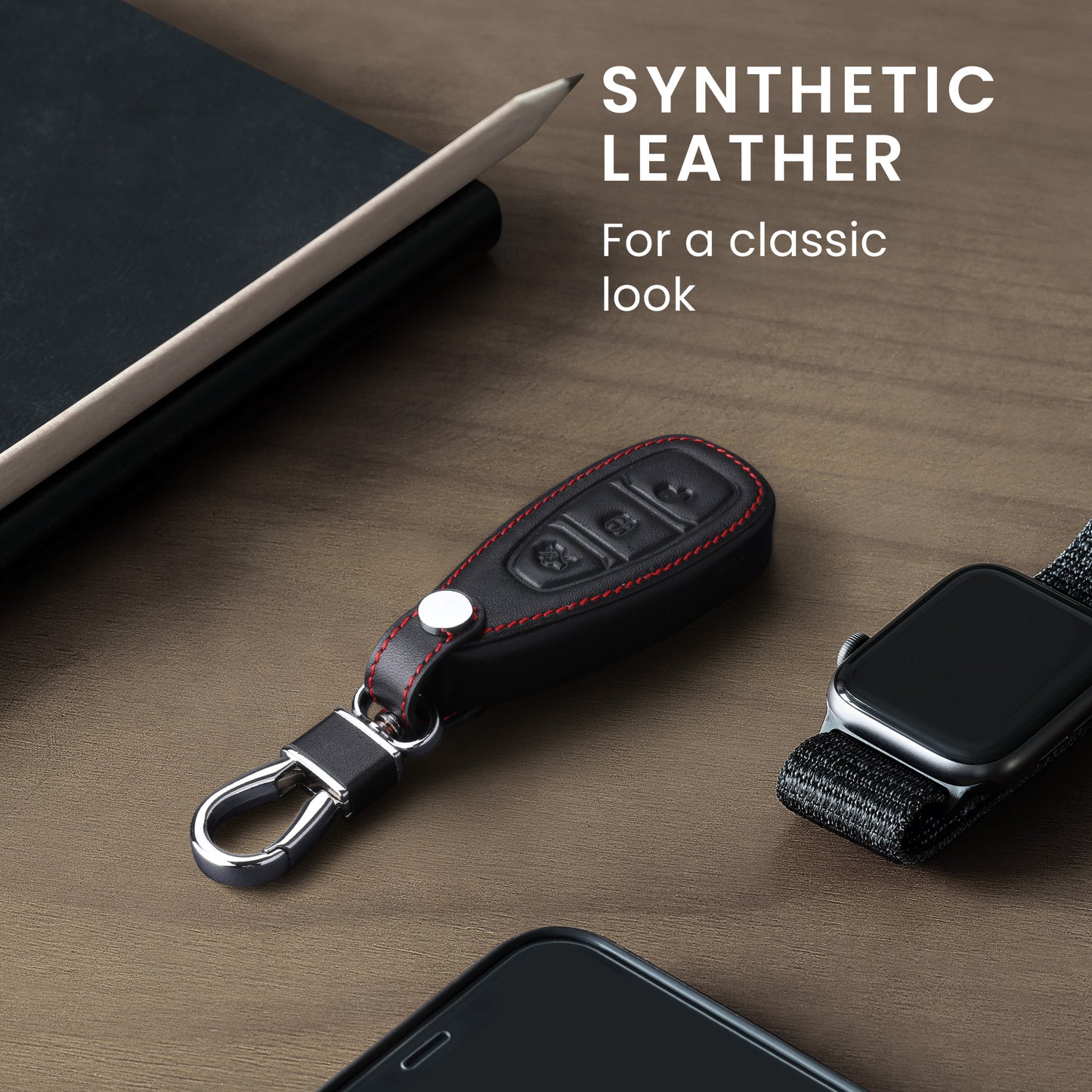 kwmobile Car Key Cover Compatible with Ford 3-Button Car Key Keyless Go
