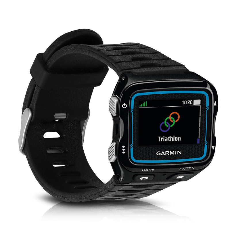 kwmobile Silikon Uhrenarmband für Garmin Forerunner 920XT Armband - Ersatzarmband für Fitnesstracker - Wechselarmband Smartwatch - Schwarz Schwarz  