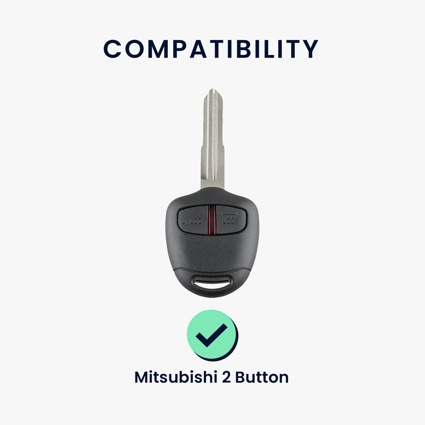 kwmobile Car Key Cover Compatible with Mitsubishi 2-Button Car Key