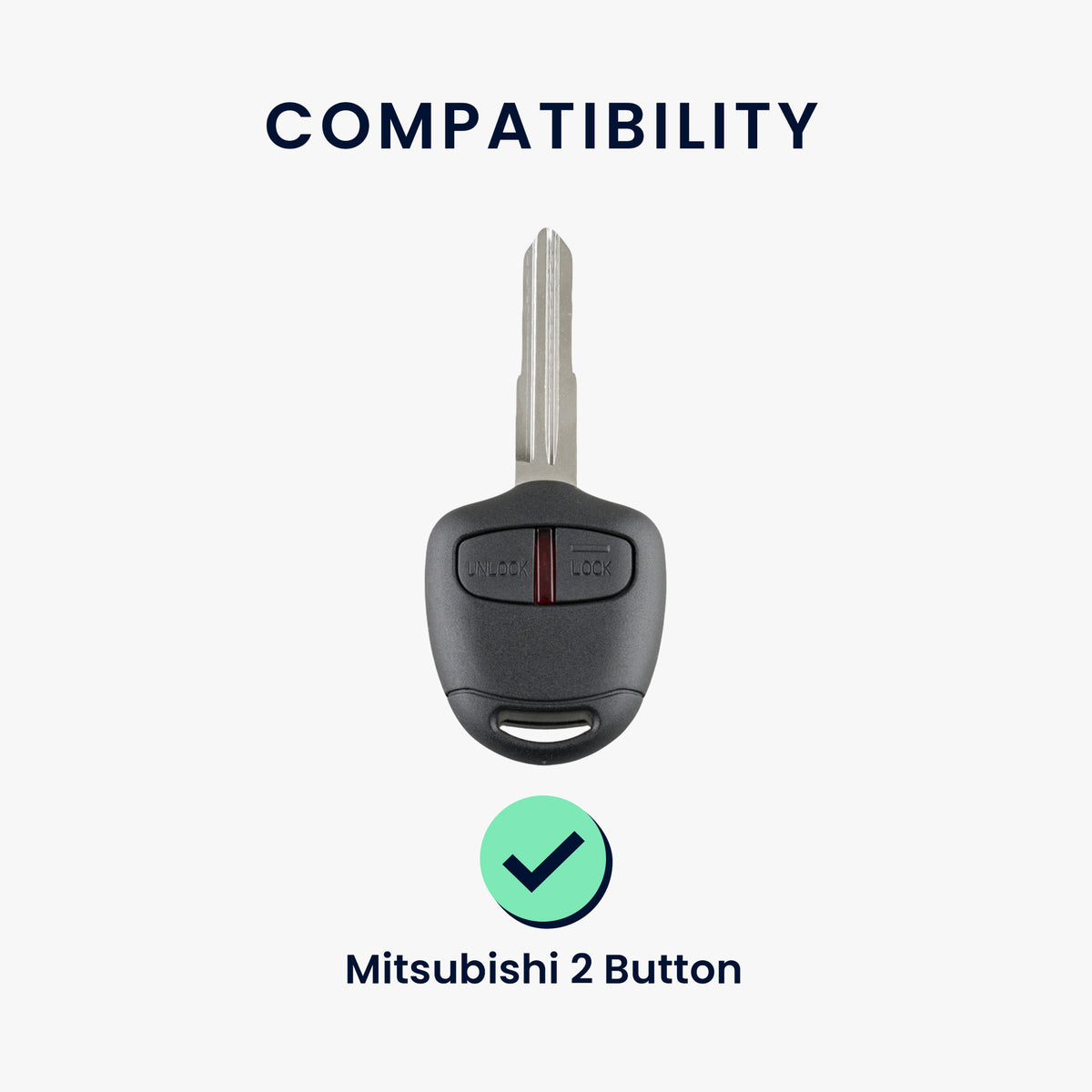 kwmobile Car Key Cover Compatible with Mitsubishi 2-Button Car Key