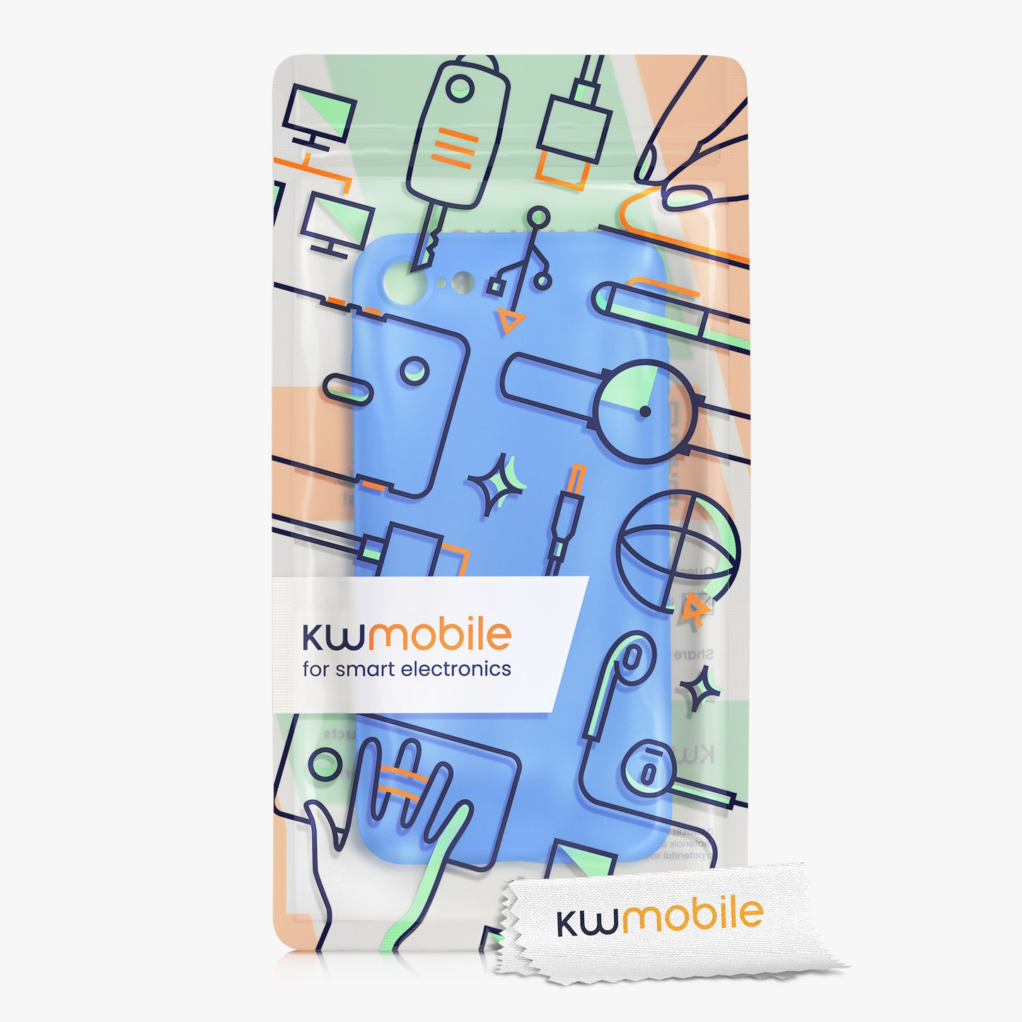 kwmobile Phone Case for Apple iPhone SE (2022) / SE (2020) / 8 / 7 Case - Wireless Charging - Protective Cover