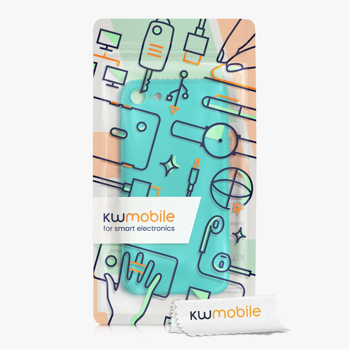 kwmobile Phone Case for Apple iPhone SE (2022) / SE (2020) / 8 / 7 Case - Wireless Charging - Protective Cover