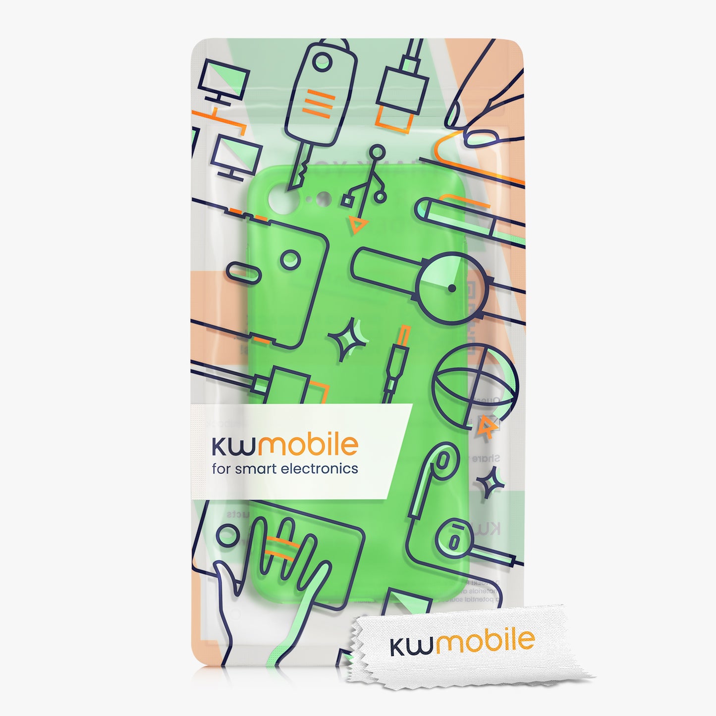kwmobile Phone Case for Apple iPhone SE (2022) / SE (2020) / 8 / 7 Case - Wireless Charging - Protective Cover