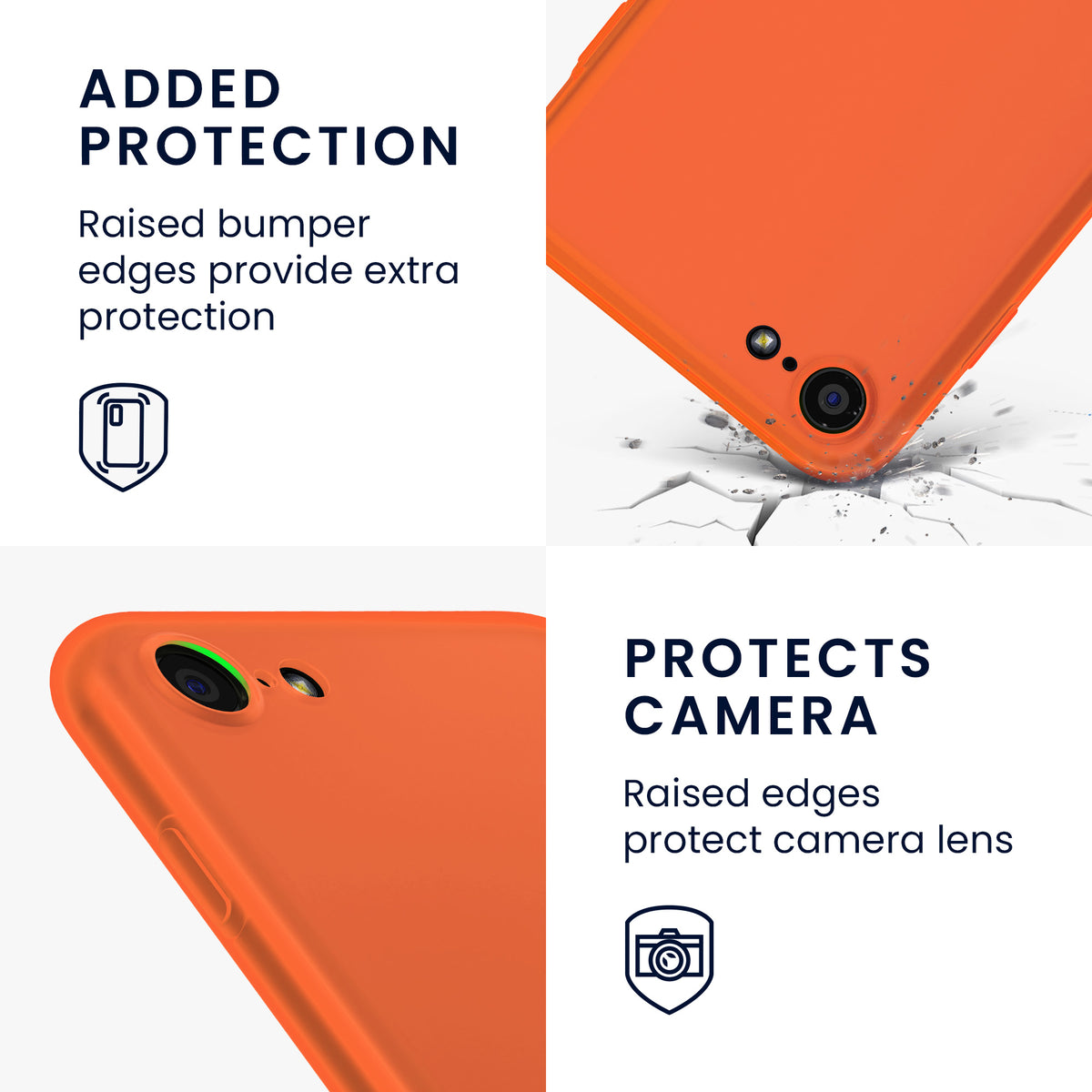 kwmobile Phone Case for Apple iPhone SE (2022) / SE (2020) / 8 / 7 Case - Wireless Charging - Protective Cover