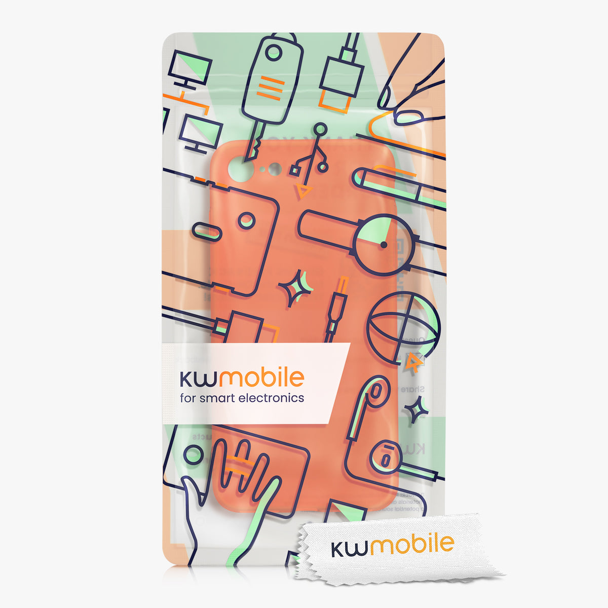 kwmobile Phone Case for Apple iPhone SE (2022) / SE (2020) / 8 / 7 Case - Wireless Charging - Protective Cover