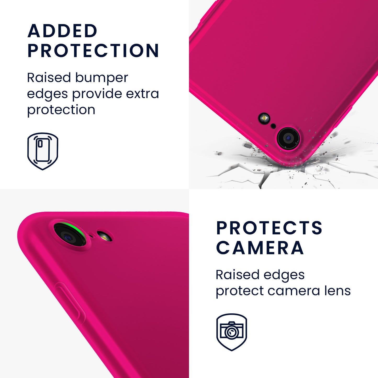 kwmobile Phone Case for Apple iPhone SE (2022) / SE (2020) / 8 / 7 Case - Wireless Charging - Protective Cover