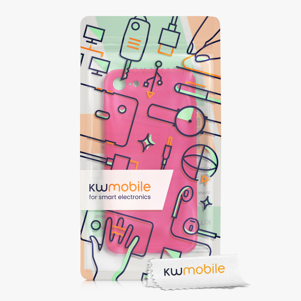 kwmobile Phone Case for Apple iPhone SE (2022) / SE (2020) / 8 / 7 Case - Wireless Charging - Protective Cover