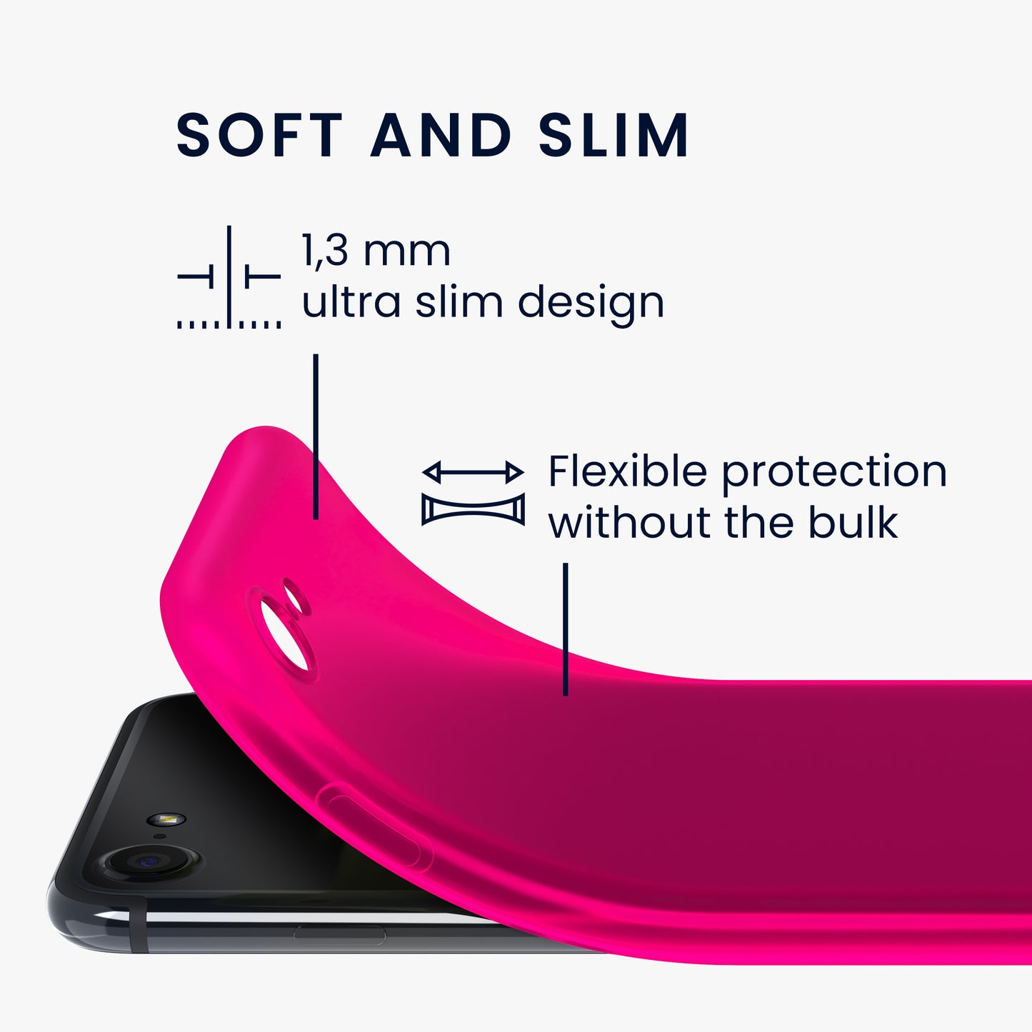 kwmobile Phone Case for Apple iPhone SE (2022) / SE (2020) / 8 / 7 Case - Wireless Charging - Protective Cover