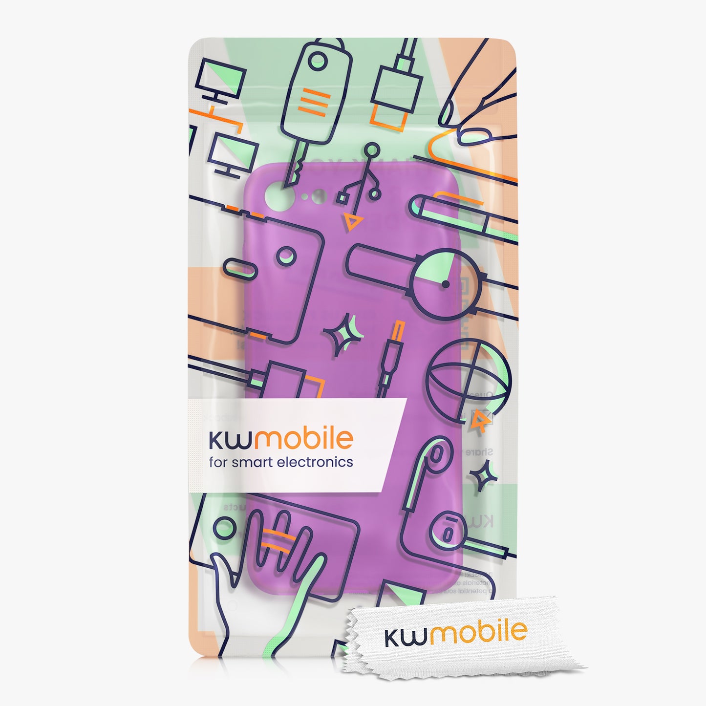 kwmobile Phone Case for Apple iPhone SE (2022) / SE (2020) / 8 / 7 Case - Wireless Charging - Protective Cover